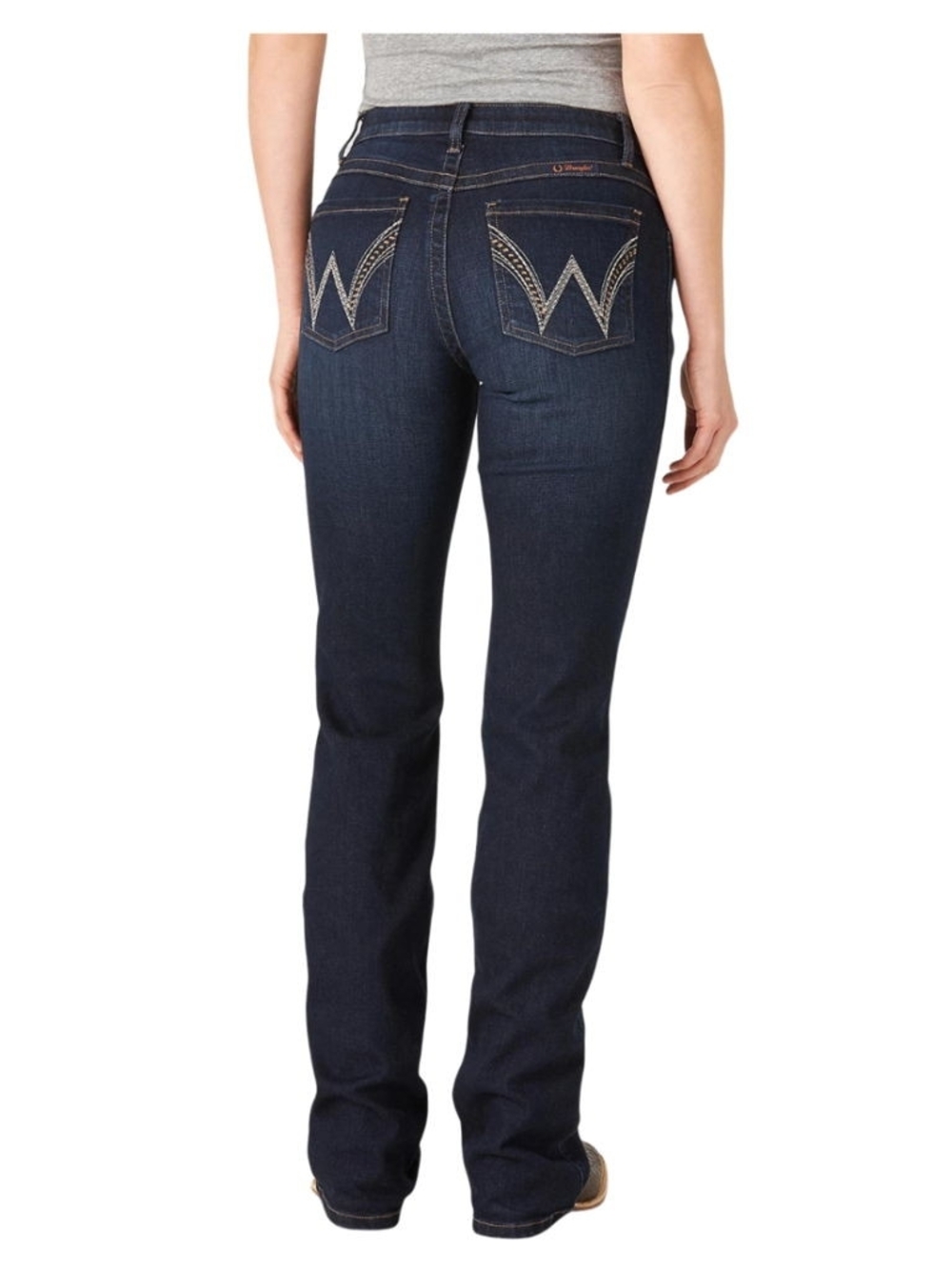 Wrangler Women's Q-Baby Stretch Mid Rise Regular Fit Boot Cut Jeans